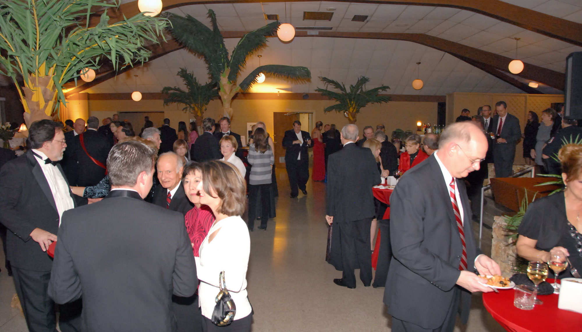 Corporate event space with digital signage moments